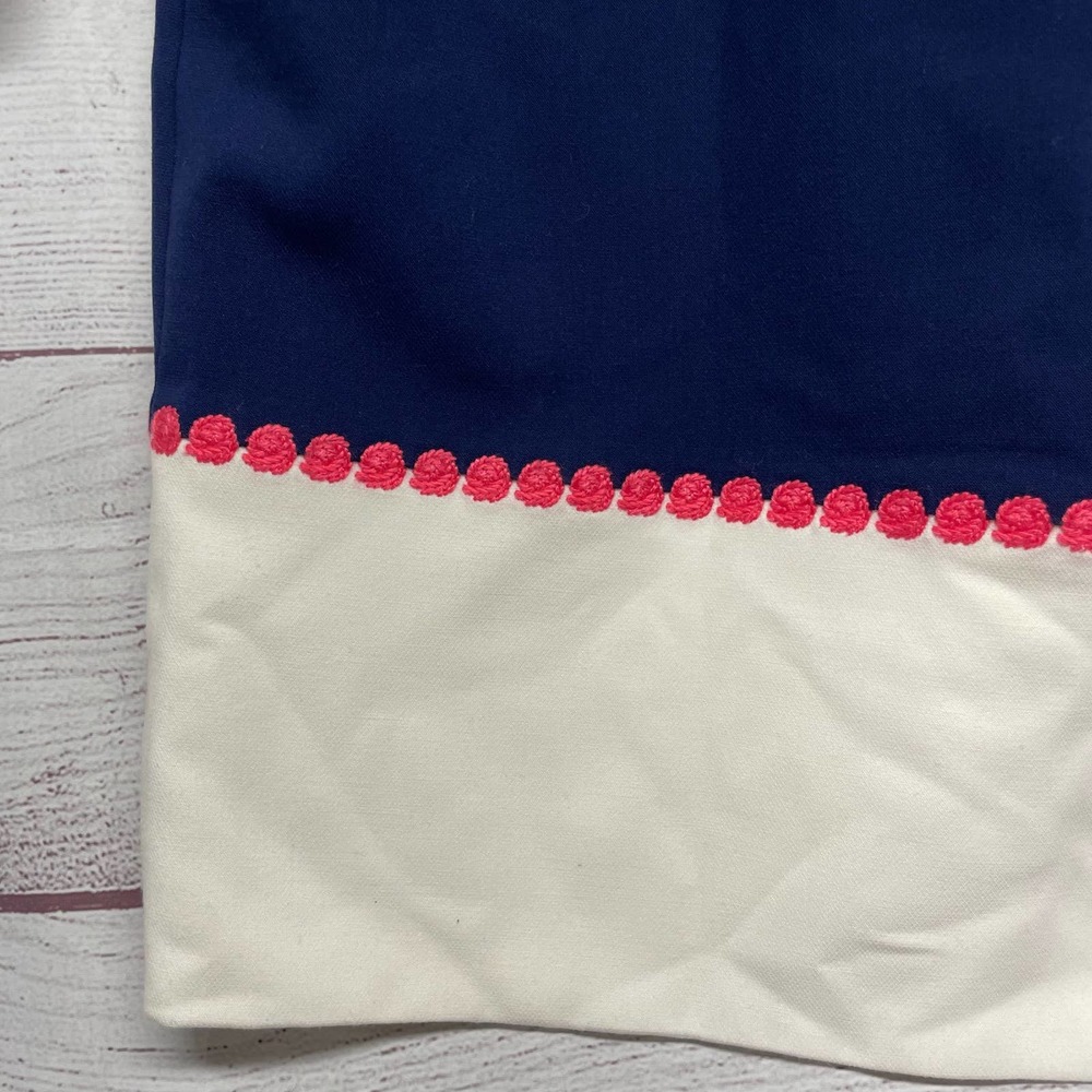 Vineyard Vines Sheath Dress Knee Length Embroidered Jewel Neck Long Sleeve S - Picture 5 of 14